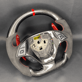 Carbon Clutch Corvette C7 Custom Carbon Fiber Steering Wheel with (Red Cf Paddles)